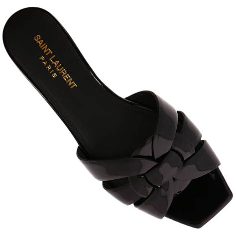 ysl tribute flats black smooth|TRIBUTE platform sandals in smooth leather .